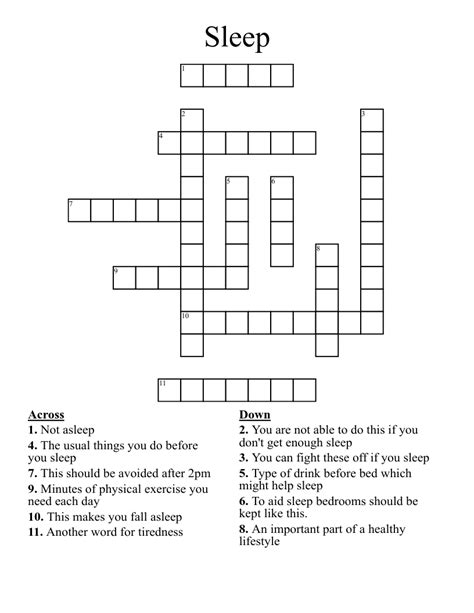 sleep crossword clue|sleep crossword clue dan word.